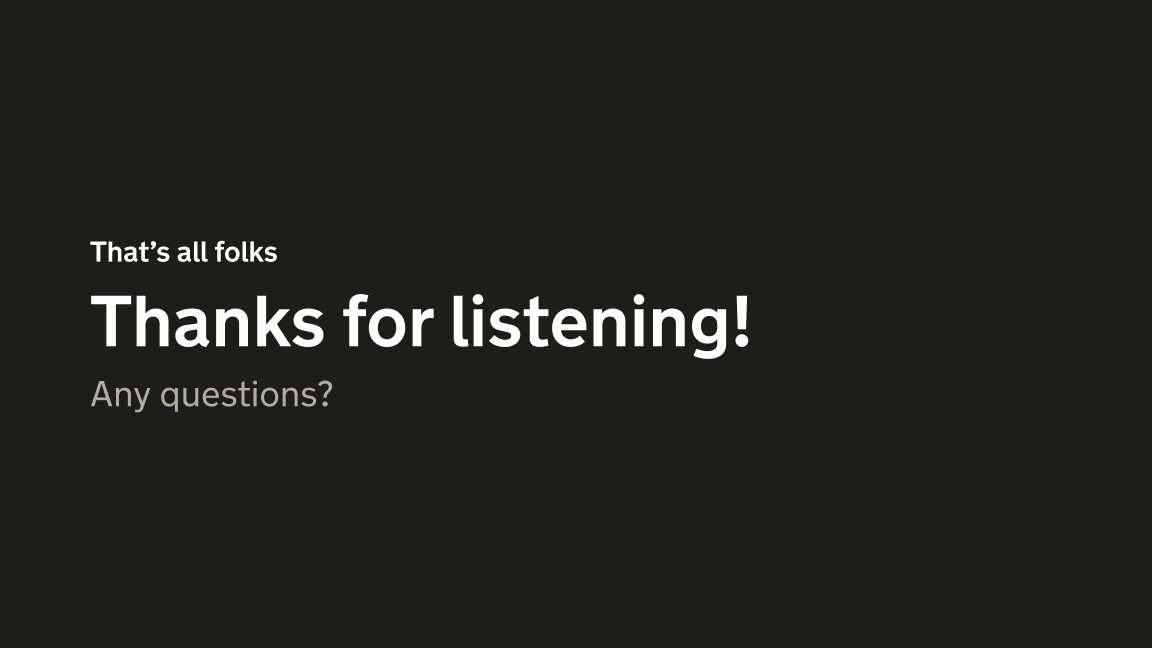 Thanks for listening